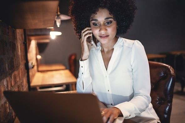 Businesswoman-Working-On-Laptop